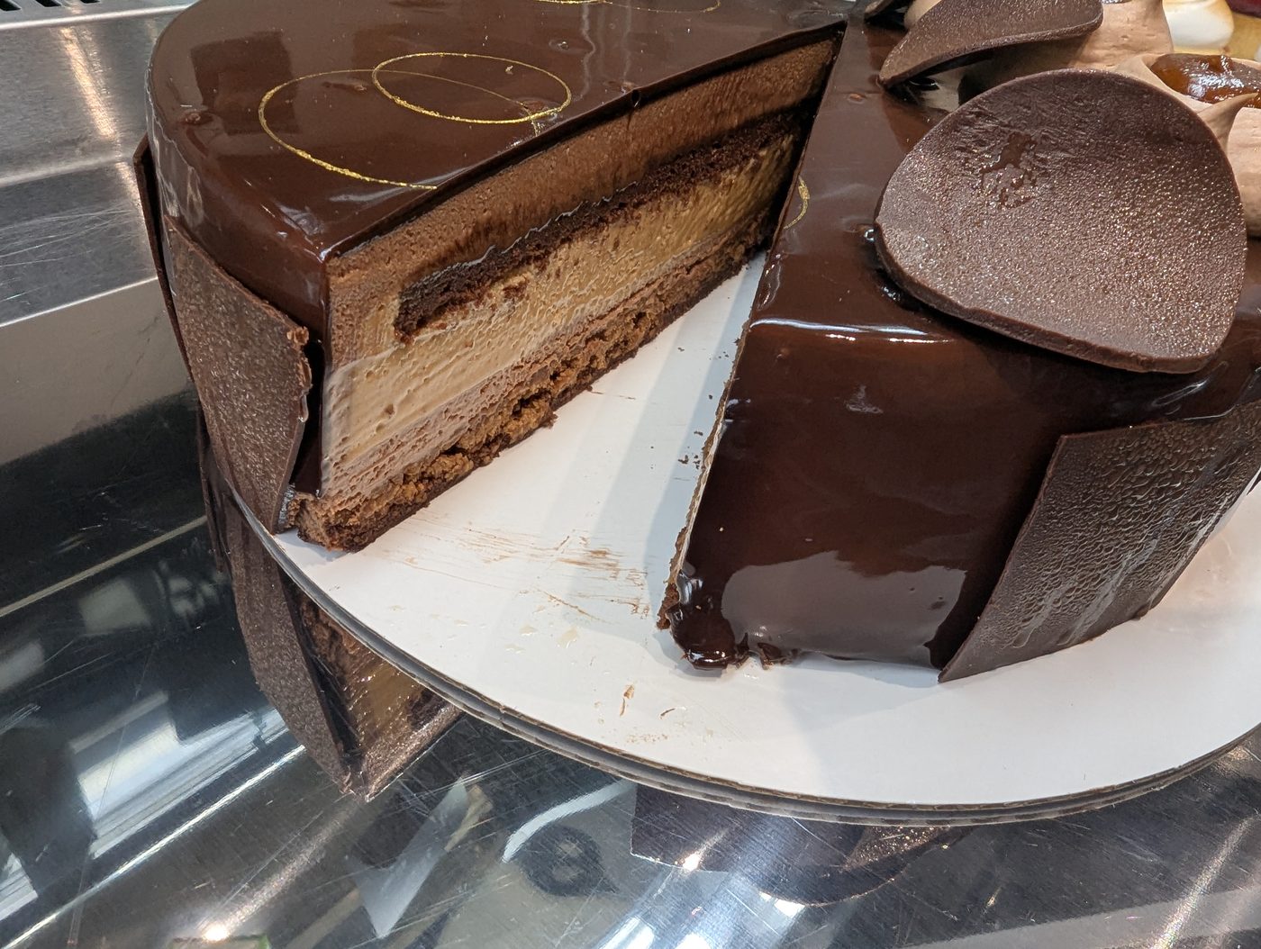 Chocolate praline celebration cake