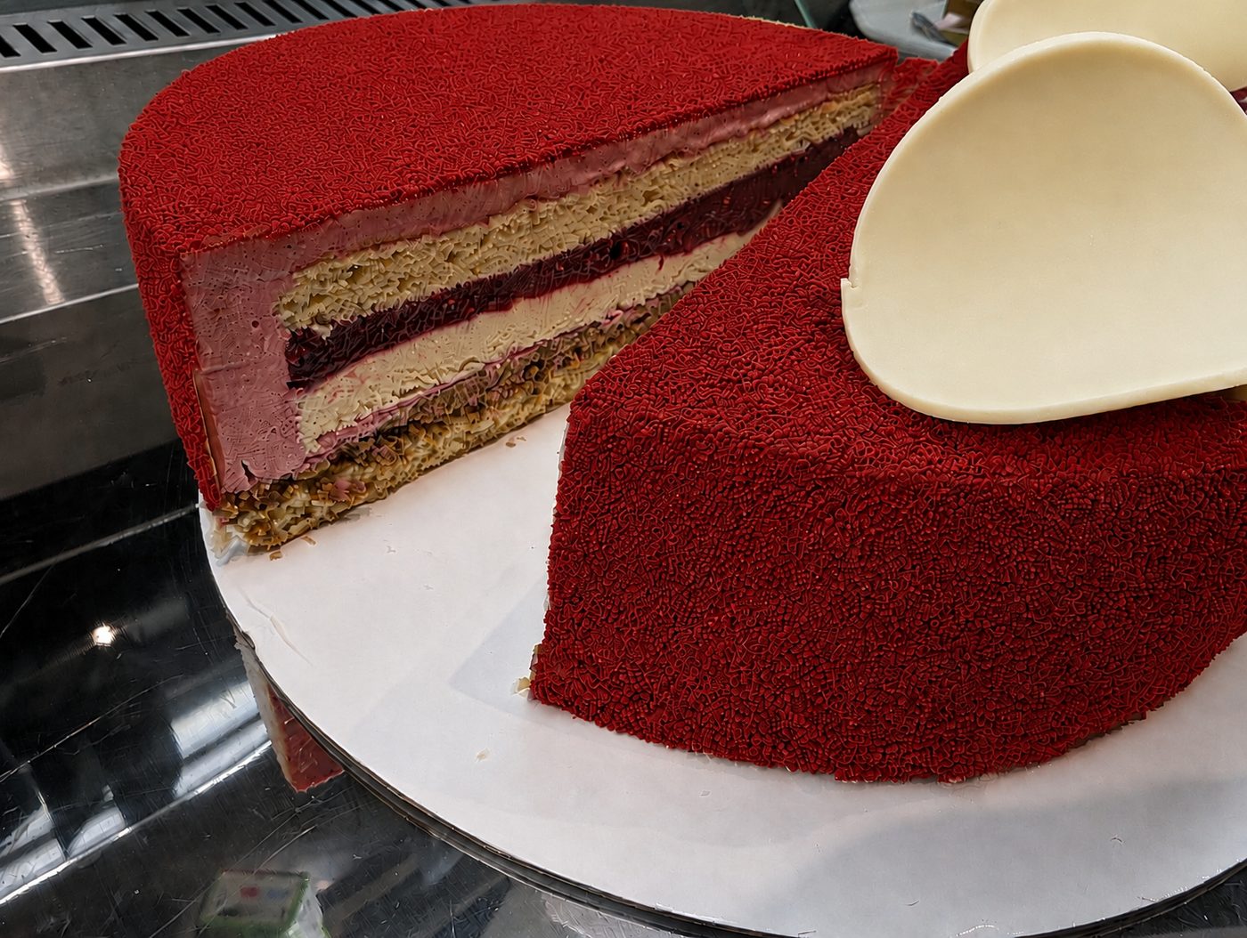 Vanilla raspberry celebration cake